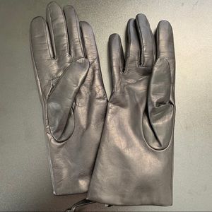 NWT black leather gloves